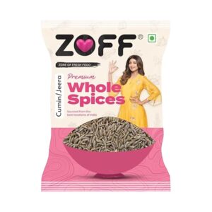 zoff whole cumin seeds jeera whole 500gm 100% natural & fresh hygienically packed, rich aroma & flavor nutrient rich spice for indian cooking