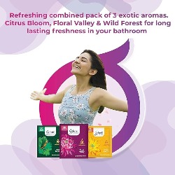 odonil gel pocket mix 60g (10g x 6) | assorted pack of 3 new fragrances | infused with essential oils | germ protection